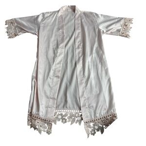 Light pink satin robe